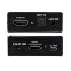 Razdelilnik HDMI-HDMI + avdio SPDIF/Jack3.5 SPH-AE02