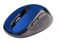 C-Tech WLM-02, brezžična miška, črna in modra, 1600DPI, 6 gumbov, USB nano sprejemnik