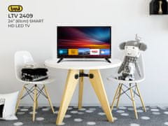 Trevi 2409 LED televizor, 61 cm, SmartTV, Android 11, HD, 220V+12V napajanje, DVB-T2/DVB-S2/CI+, HDMI, USB, Hotel Mode - odprta embalaža