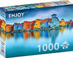 ENJOY Puzzle Hiše ob vodi, Groningen, Nizozemska 1000 kosov