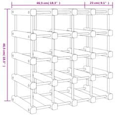 Vidaxl Stojalo za vino za 20 steklenic 46,5x23x46,5 trdna borovina