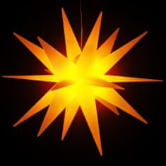 Vidaxl Svetilka v obliki zvezde LED zložljiva rumena 100 cm