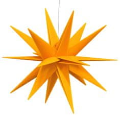 Vidaxl Svetilka v obliki zvezde LED zložljiva rumena 43 cm