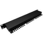 Solarix Patch panel SX24-5E-STP-BK-N 24 x RJ45 CAT5E STP črn 1U