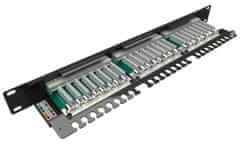 Solarix Patch panel SX24-5E-STP-BK-N 24 vrat Cat. 5e STP 1U