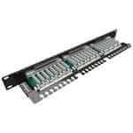 Solarix Patch panel SX24-5E-STP-BK-N 24 vrat Cat. 5e STP 1U