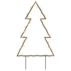 Vidaxl Božična svetlobna dekoracija s konicami drevo 115 LED 90 cm