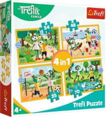 Trefl Puzzle Treflíci na počitnicah 4 v 1 (35,48,54,70 kosov)