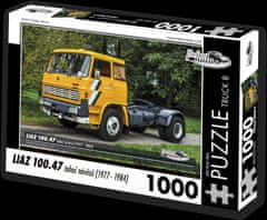 RETRO-AUTA© Puzzle TOVORNJAK št. 8 Liaz 100.47 polpriklopnik traktor (1977-1984) 1000 kosov