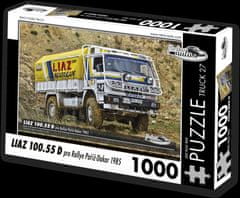 RETRO-AUTA© Puzzle TOVORNJAK št. 27 Liaz 100.55 D za reli Pariz-Dakar (1985) 1000 kosov