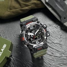 Smael Moška ročna ura S-shock Iron Force Army Green