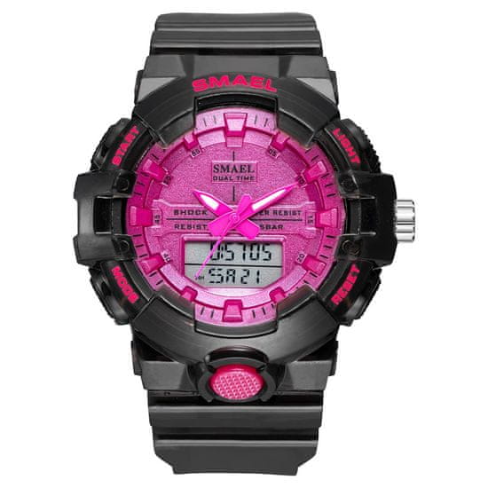 Smael Ročna ura S-shock Dual Time Magenta