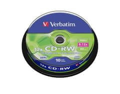 Verbatim CD-RW SERL 700MB, 12x, vreteno 10 kosov