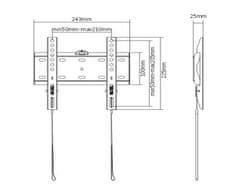 Gembird držalo za TV WM-42F-01, 23"-42" (30 kg)