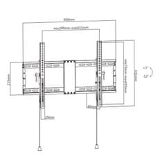 Gembird držalo za TV WM-80T-01, 37"-80" (70 kg), nagibno