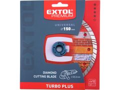 Extol Premium Diamantna rezalna plošča TURBO PLUS - suho in mokro rezanje, O 150x22,2x2,5mm