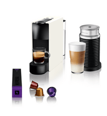 NESPRESSO Essenza Mini kavni aparat + Aeroccino, bel