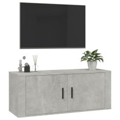 Vidaxl Stenska TV omarica betonsko siva 100x34,5x40 cm