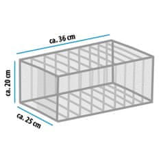 Northix Mehka škatla za shranjevanje garderobe - 9 predelkov - bela 