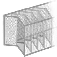 Northix Mehka škatla za shranjevanje tekstila - 9 predelkov - siva 