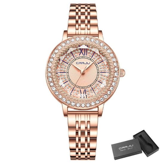 CRRJU Ženska ročna ura Diamond Rose Gold