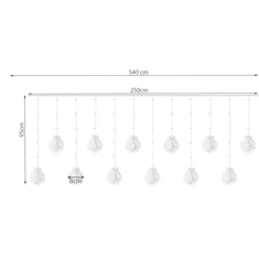 Volino LED dekorativna svetlobna zavesa Bali 108 led multi