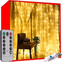 Volino LED dekorativna svetlobna zavesa Havy 300 led usb