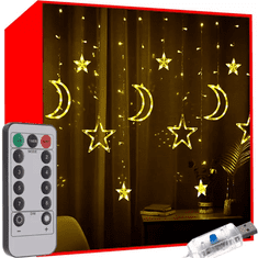 Volino LED dekorativna svetlobna zavesa Stars usb warm