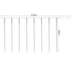 Volino LED dekorativna svetlobna zavesa Meteor 36 led multi