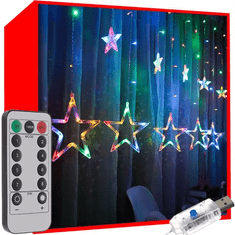 Volino LED dekorativna svetlobna zavesa Stars usb multi