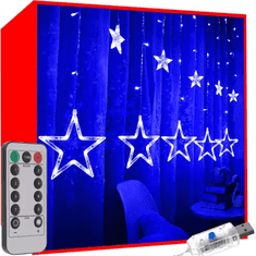 Volino LED dekorativna svetlobna zavesa Stars usb white