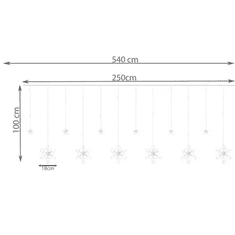 Volino LED dekorativna svetlobna zavesa Snow usb multi