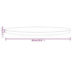 Vidaxl Mizna plošča okrogla Ø90x3 cm trdna borovina