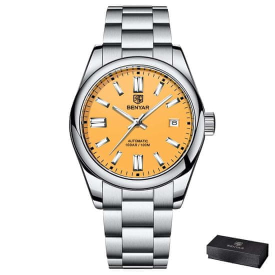 Benyar Moška ročna ura Automatic Perpetual Yellow