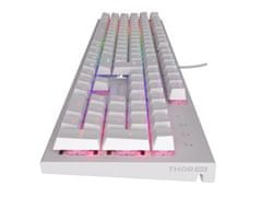 Genesis Gaming mehanska tipkovnica THOR 303/RGB/Outemu Peach Silent/Wired USB/US layout/White