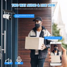 BOT  Zunanja pametna IP/WiFi kamera A4 s solarno ploščo