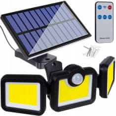 MG Solar Street sončna svetilka 171 LED COB 36W 3m, črna