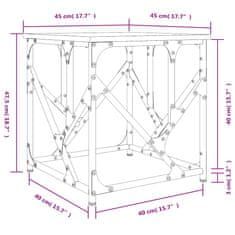 Vidaxl Klubska mizica siva sonoma 45x45x47,5 cm inženirski les