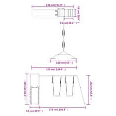 Vidaxl Zunanje igralo impregnirana borovina