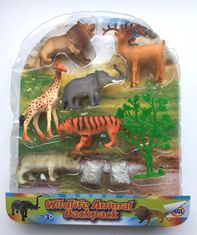 Komplet 6 figuric Divje živali v nahrbtniku