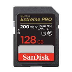 SanDisk pomnilniška kartica sandisk extreme pro sdxc 128 gb 200/90 mb/s uhs-i u3 (sdsdxxd-128g-gn4in)