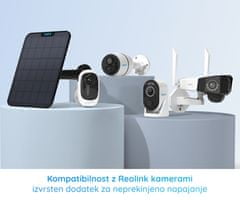 Reolink Solarni Panel 2, 6 W, solarno napajanje kamer serije Argus/Go/Duo/TrackMix, 4 m kabel, USB-C, črn