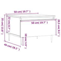 Vidaxl Klubska mizica sonoma hrast 50x46x35 cm inženirski les