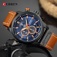 Curren Moška ročna ura Chronograph Black/Blue