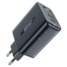 AceFast A29 PD50W GAN 2x USB-C 50W omrežni polnilnik (črn)