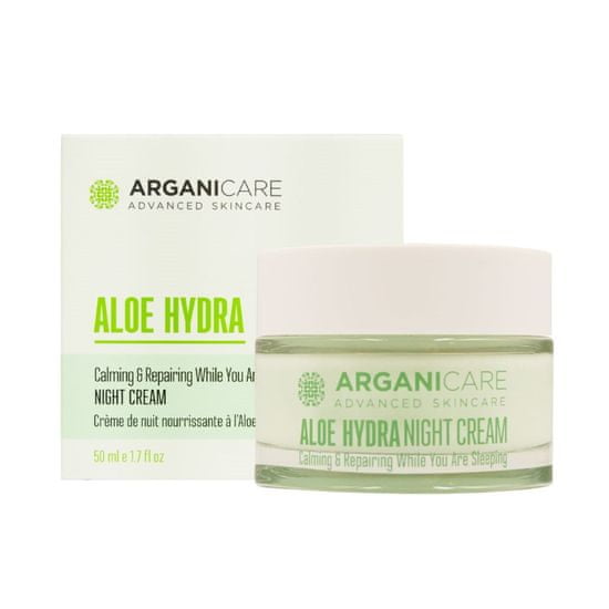 Arganicare Izdelki za osebno nego bela aloe hydra nourishing night cream krem odżywczy na noc z aloesem 50 ml