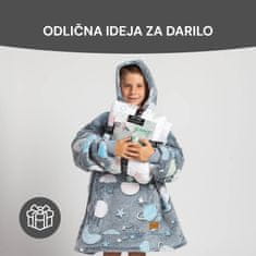 Svilanit SoftHug otroška hoodie odeja z rokavi, raketa + nogavice