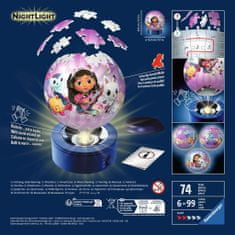 Ravensburger Gaby's Magic House 3D Light-up Puzzleball 74 kosov