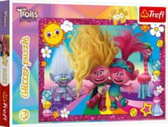 Trefl Glitter Trolls Puzzle 3, 100 kosov