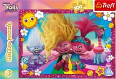 Trefl Glitter Trolls Puzzle 3, 100 kosov